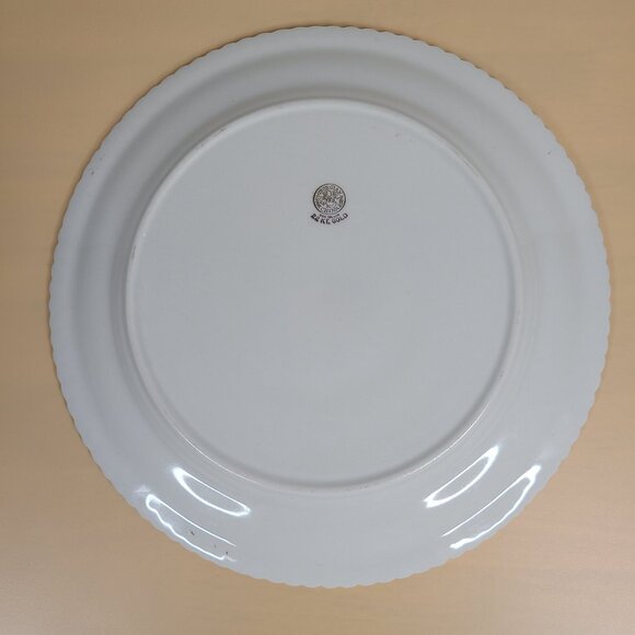 Georgian China 22 Kt Gold Yellow Roses Round Decorative Plate - Picture 3 of 4